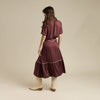 Cheyenne Western Satin Skirt- Zinfandel