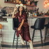 Cheyenne Western Satin Skirt- Zinfandel