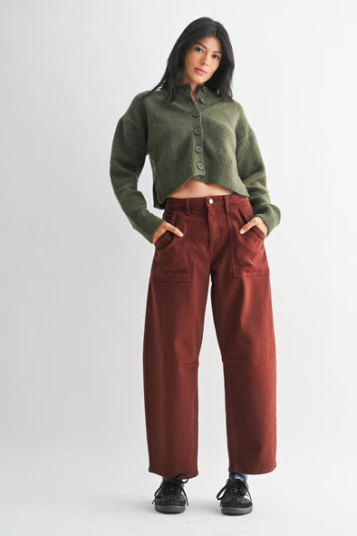Utility Seam Barrel Pants- Cinnamon