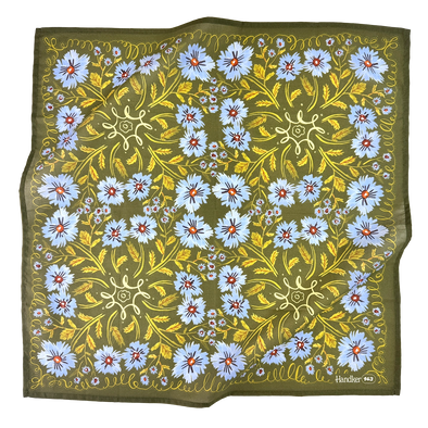 No. 143 Clara Bandana- Green/Blue/Yellow