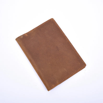 Leather Passport Cover- Brown