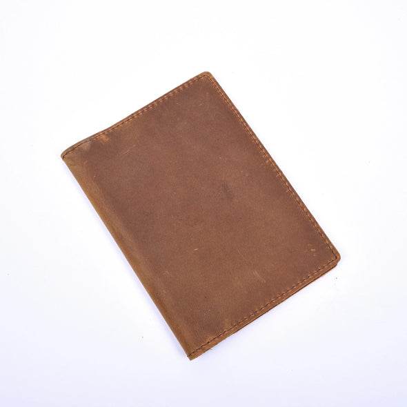 Leather Passport Cover- Brown