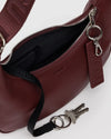 Baggu Small Recycled Leather Crescent Bag- Mahogany