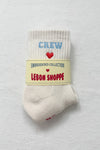 Le Bon Shoppe Embroidered Crew Sock- Vanilla