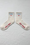 Le Bon Shoppe Embroidered Crew Sock- Vanilla