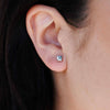 Sterling Silver TIny Dice Stud Earrings