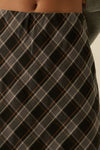 Fade to Black Plaid Maxi Skirt
