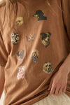 Dog Portraits Tee- Garment Washed Toffee