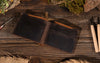 Bi-Fold Slim Leather Wallet- Dark Brown