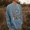 Dabbling Ducks Crewneck Sweatshirt- Blue