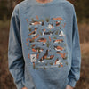 Dabbling Ducks Crewneck Sweatshirt- Blue