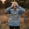 Dabbling Ducks Crewneck Sweatshirt- Blue