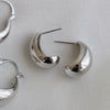 Silver Bonnie Chunky Teardrop Earrings