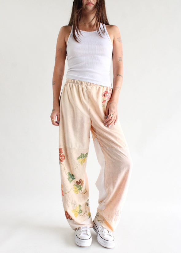 Embroidered Peace Pants- OOAK