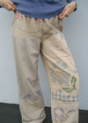 Embroidered Peace Pants- OOAK