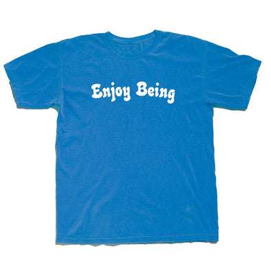 Enjoy Being Pigment-Dyed Tee- Royal Blue