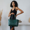 Georgina Recycled Vegan Shoulder Bag- Dark Green