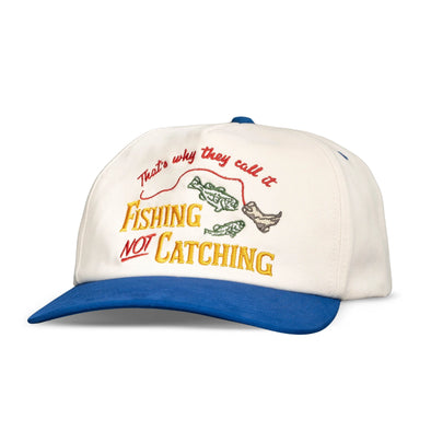 Not Catching Hat- Ivory/Blue