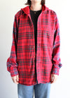 Upcycled Hooded Flannel Shirt Jacket