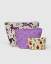Baggu Go Pouch Set of 3- Painted Prairie