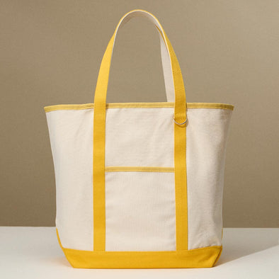Large Canvas Tote Shoulder Bag- Mustard