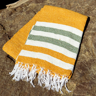 Golden Hour Recycled Sustainable Throw- Gold/Green