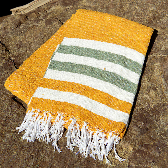 Golden Hour Recycled Sustainable Throw- Gold/Green