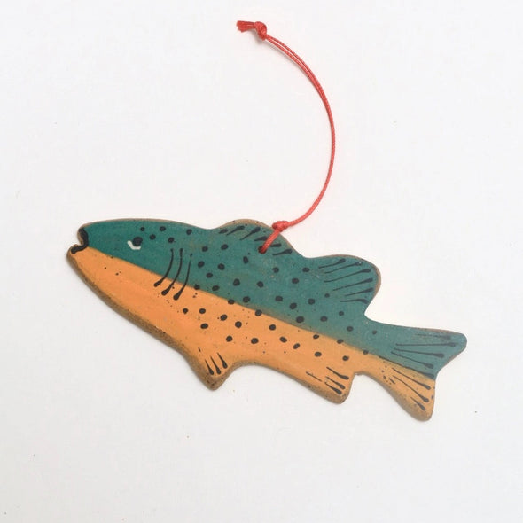 Fish Ornament- Green/Gold