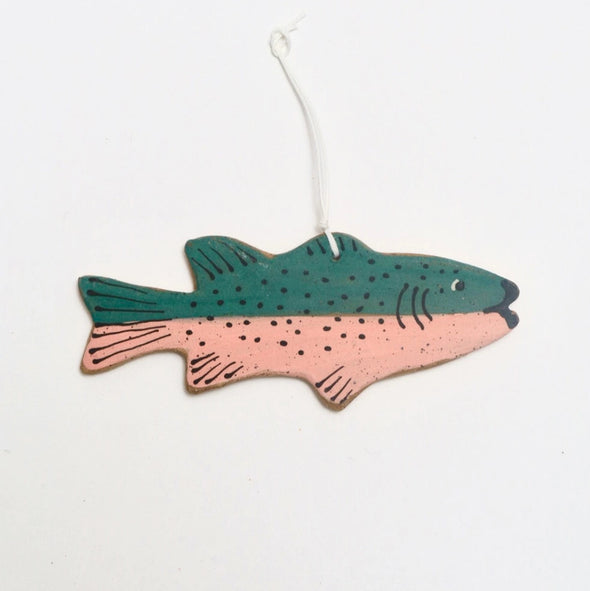 Fish Ornament- Pink/Green