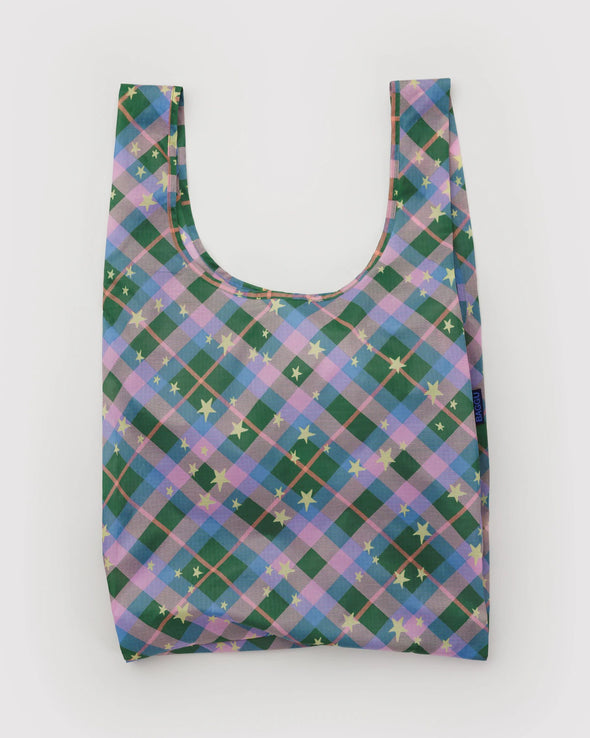 Standard Baggu- Green Star Plaid