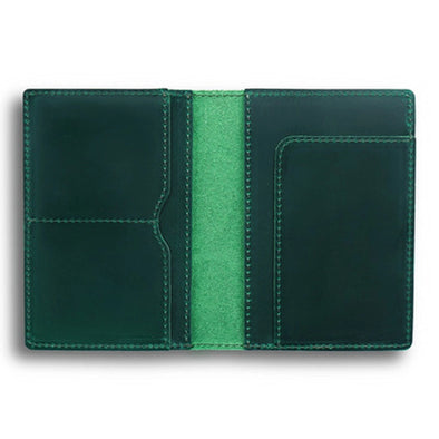 Leather Passport Cover- Green