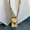 Lucky Heart Tag Necklace