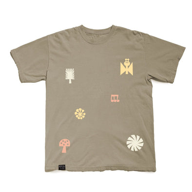 Higton Embroidered Pigment-Dyed T- Khaki