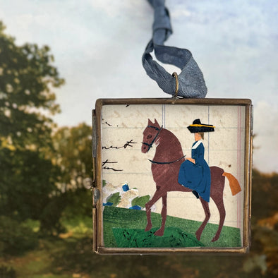 Riding Day~ Lg. Art Locket Ornament
