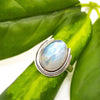 Sterling Silver Moonstone Horseshoe Ring
