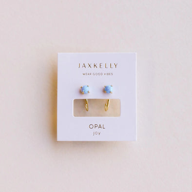 Jax Kelly Fire Opal Huggie Earrings