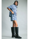 Denim Drawstring Shorts- 90's Wash