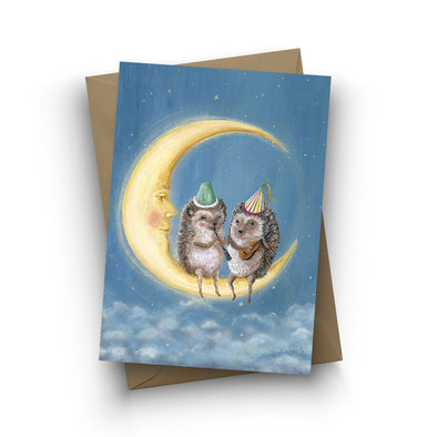 Moon Party Greeting Card