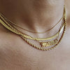 Thin Herringbone Necklace- Gold
