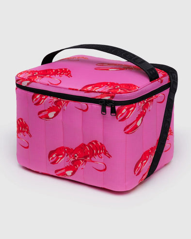 Baggu Puffy Cooler Bag - Pink Lobster