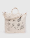 Baggu Horizontal Zip Duck Bag- Embroidered Sea Shells