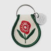 Patch Embroidered Key Chain- Poppy Flower