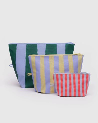 Baggu Go Pouch Set of 3- Painted Stripe