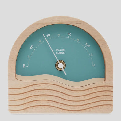 Ocean Clock Weather Thermometer - Light blue