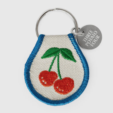 Patch Embroidered Key Chain- Cherries