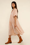 Karina Dress- Pale Peach Floral