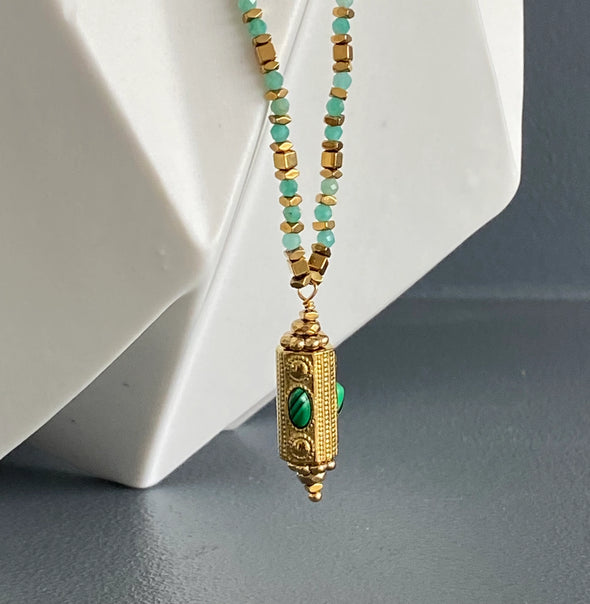 Khiva Necklace- Malachite