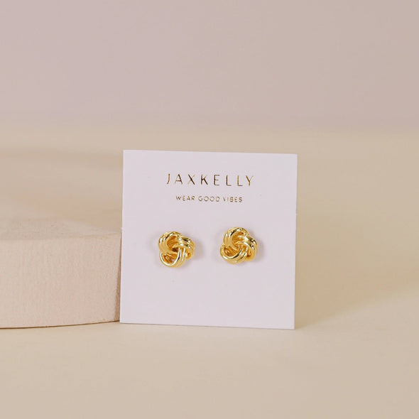 Petite Gold Knot Earrings