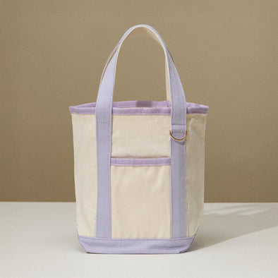Small Canvas Tote Handbag- Lavender