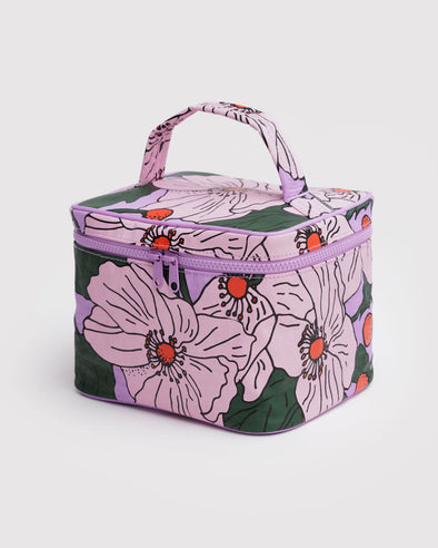 Baggu Large Cosmetic Case- Pink Poppy